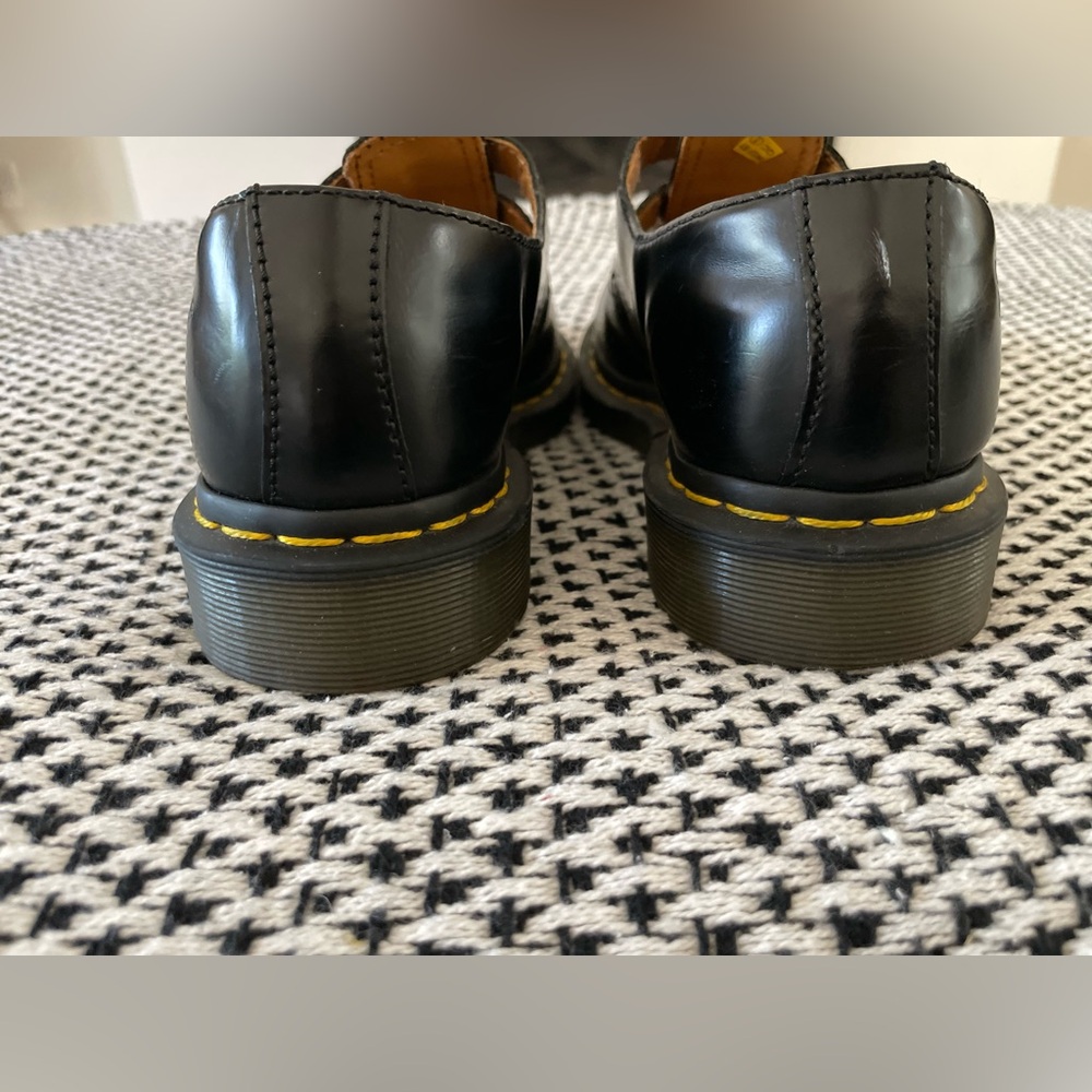 Dr Martens 8065 Mary Janes Size 7 Black Smooth Leather Double Buckle Lug Sole - Picture 6 of 12